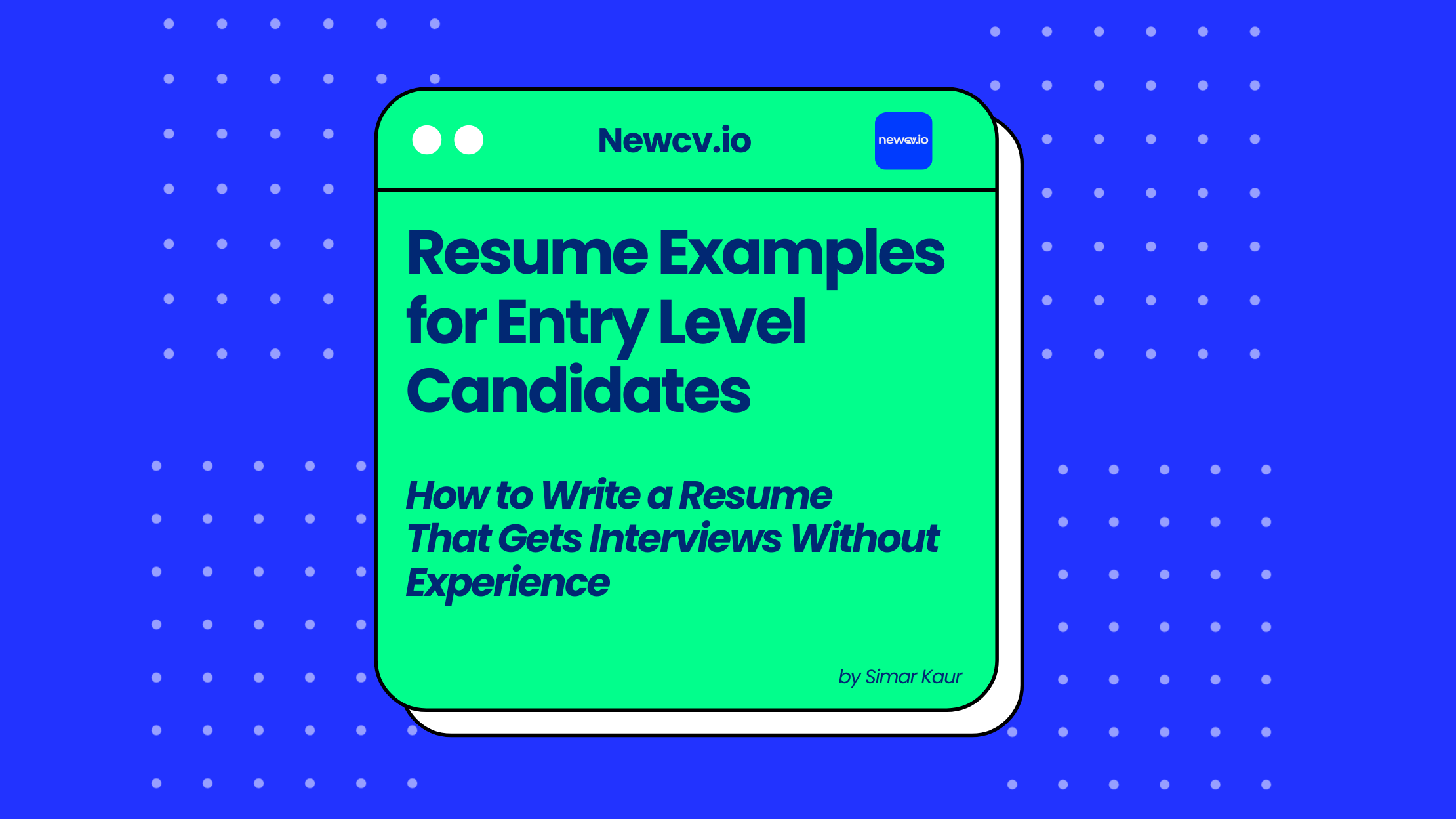 Resume Examples for Entry Level Candidates.