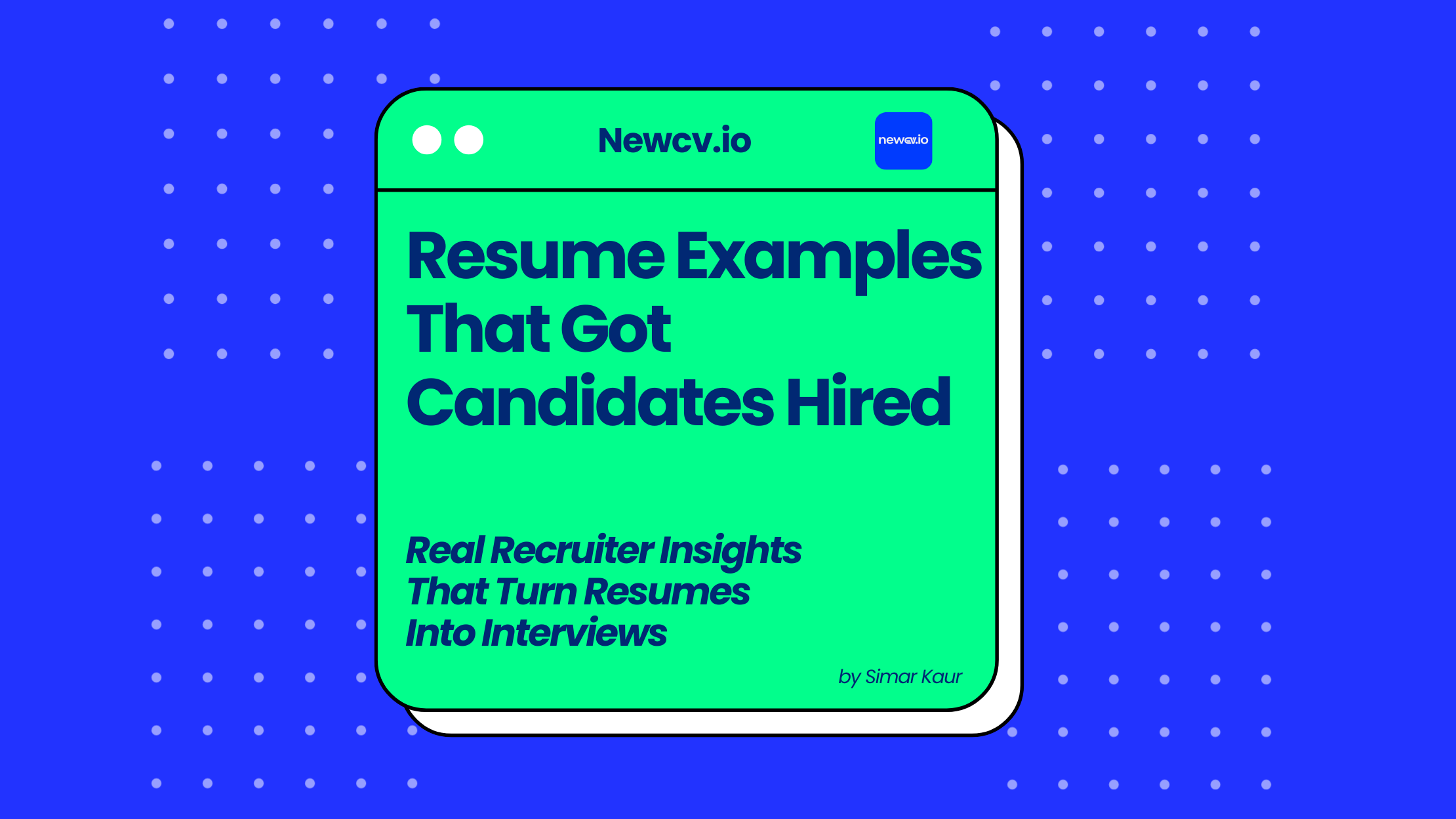 Resume Examples That Got Candidates Hired