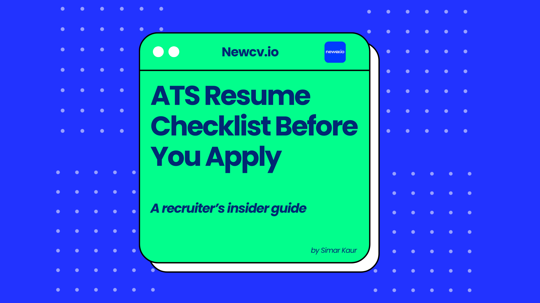 ATS Resume Checklist Before You Apply