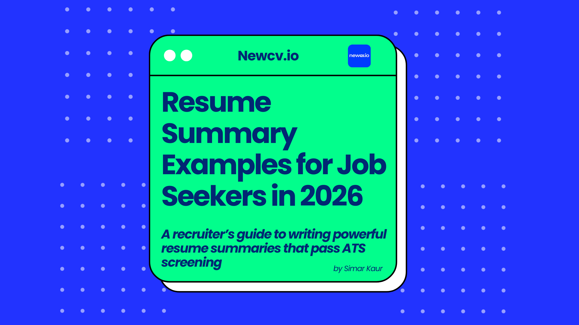 Resume Summary Examples for Job Seekers in 2026