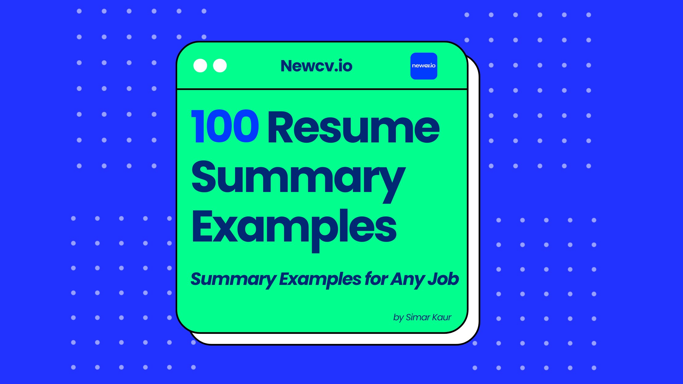 100 Resume Summary Examples