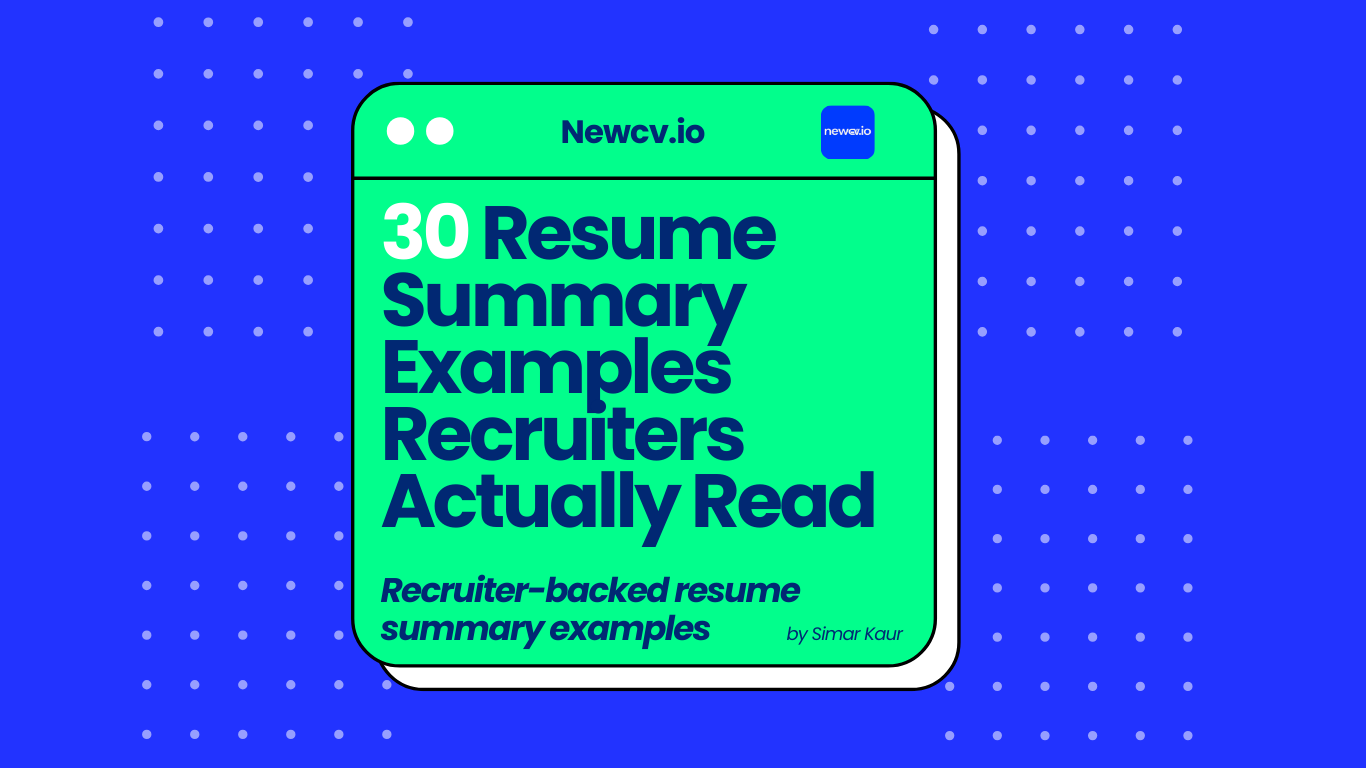30 Resume Summary Examples Recruiters Actually Read