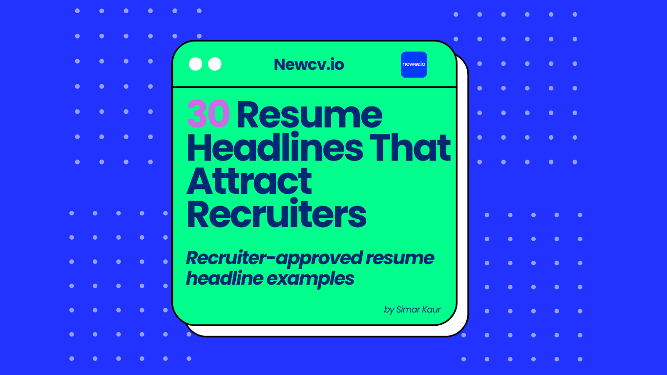 30 Resume Headlines That Attract Recruiters