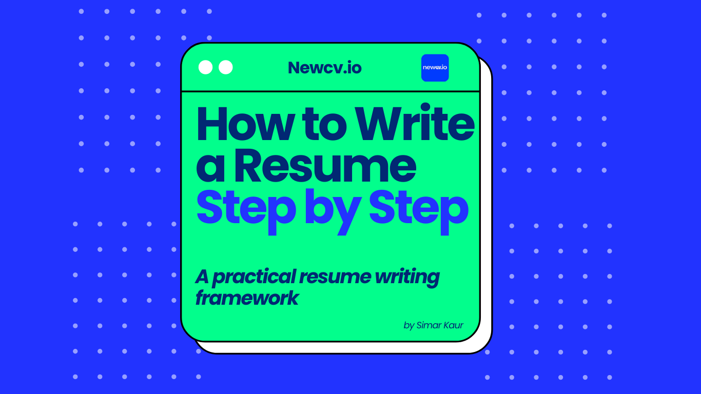 How to Write a Resume Step by Step