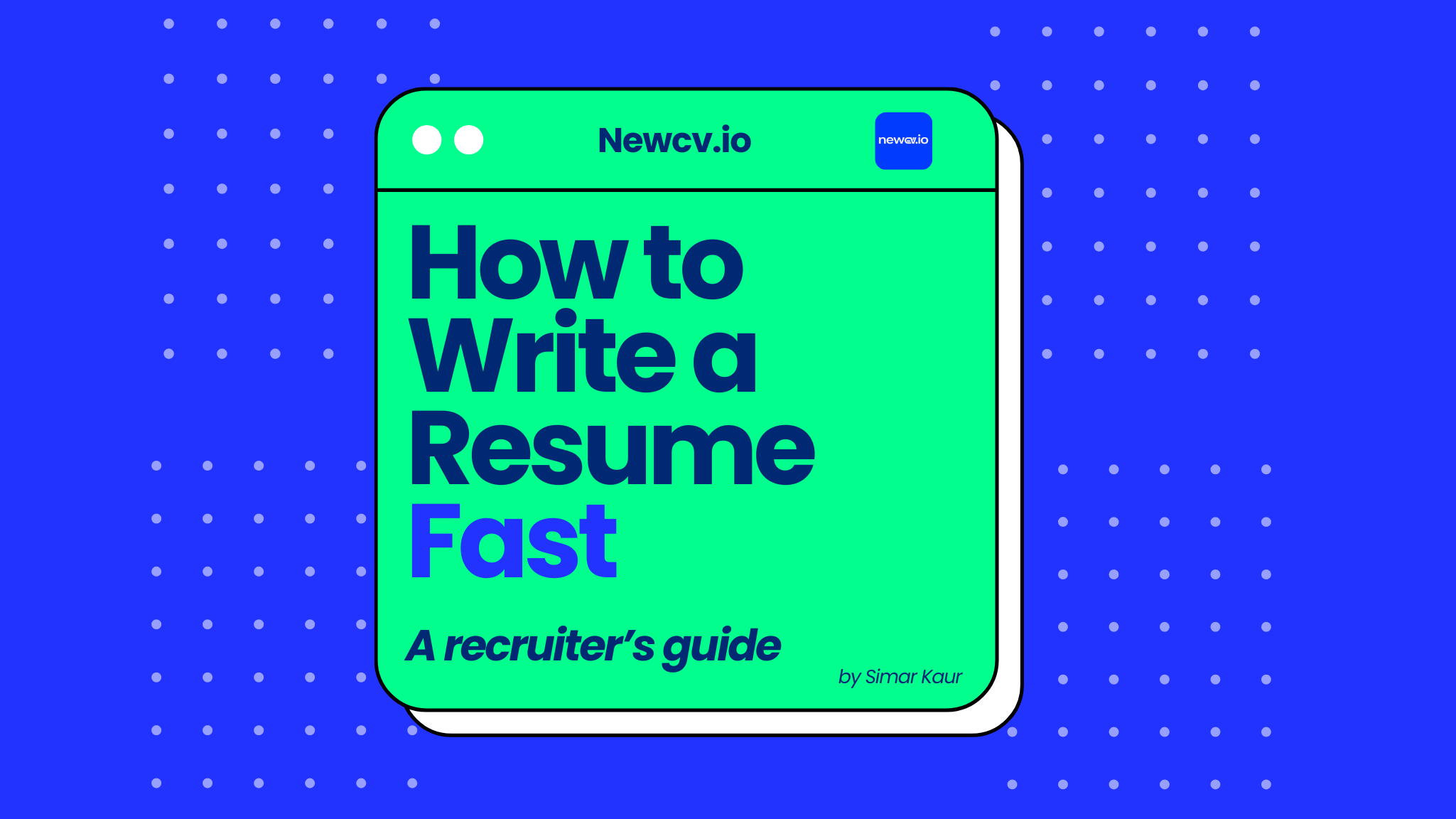 How to Write a Resume Fast