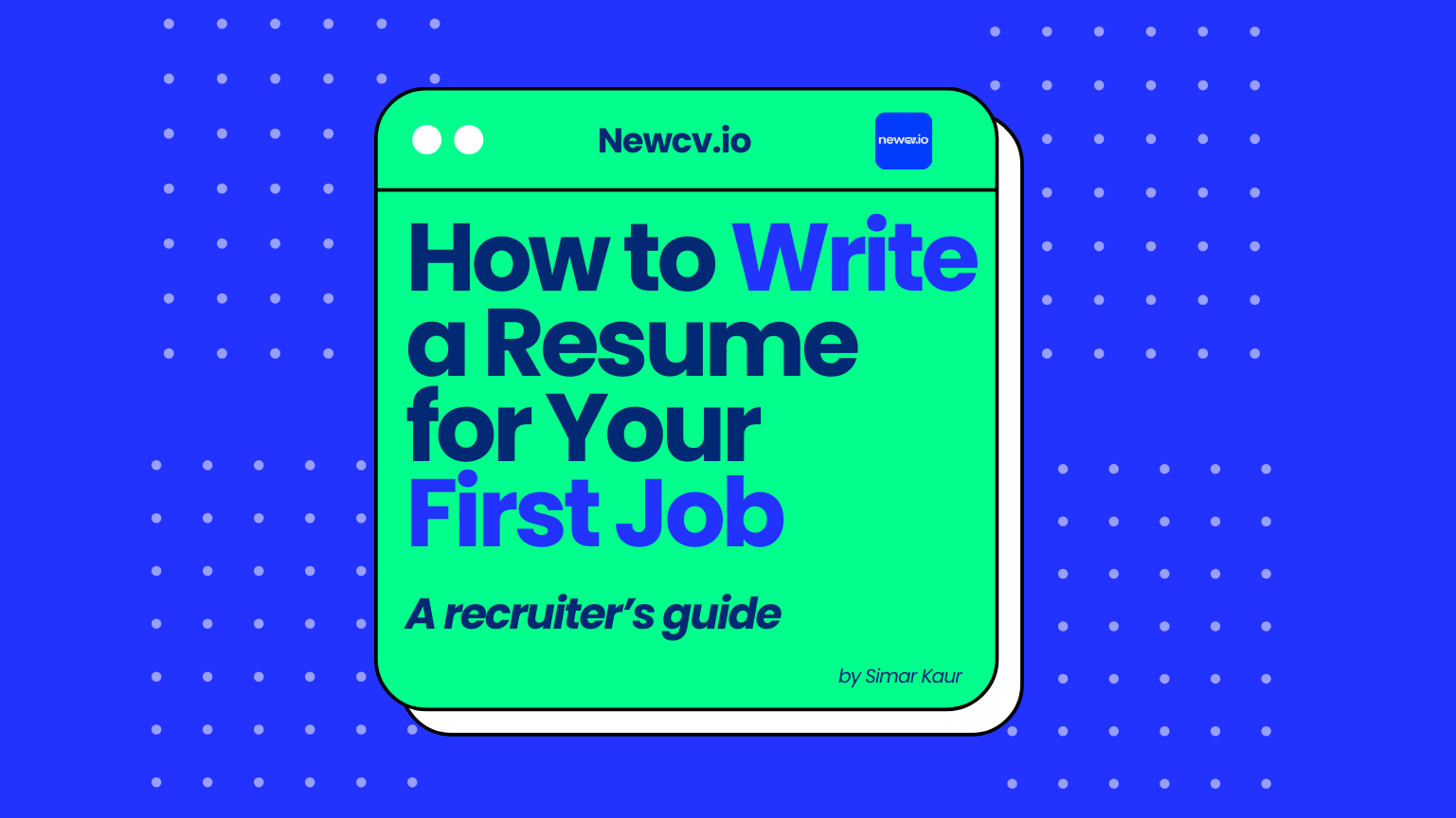How to Write a Resume for Your First Job