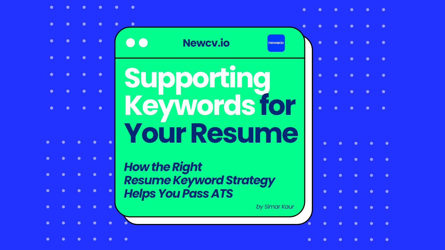 Supporting Keywords for Your Resume