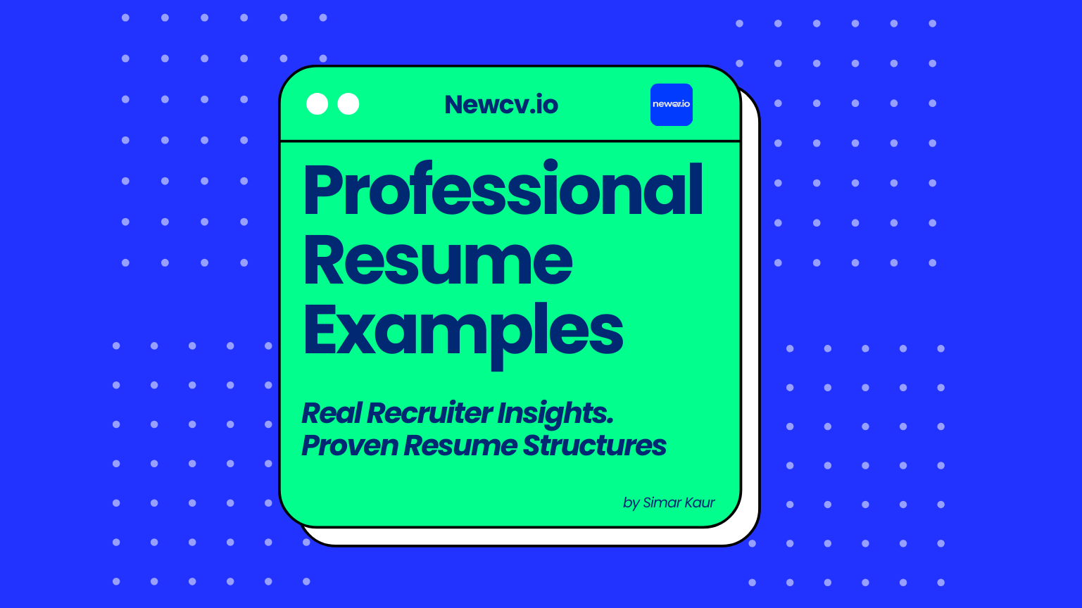 Professional Resume Examples